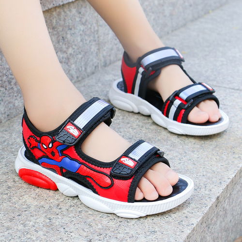 儿童男童凉鞋2020夏季新款蜘蛛侠中大童凉鞋韩版学生鞋小孩沙滩鞋